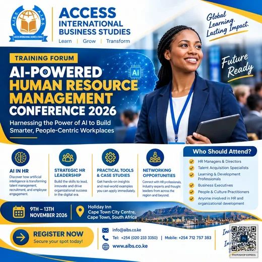 Poster: AI-Powered Human Resource Management Conference 2026, 9th to 13th November 2026, Holiday Inn Cape Town City Centre